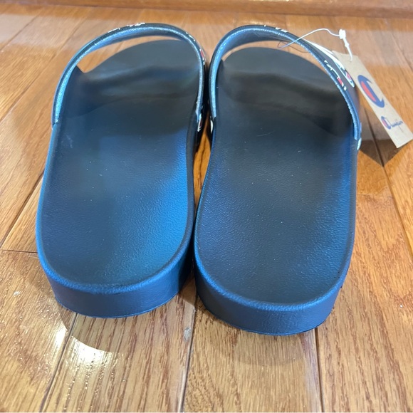 Champion Mens IPO-R Black White Red Slides Repeat C Logo All Over Slides:8,10, - Picture 6 of 13